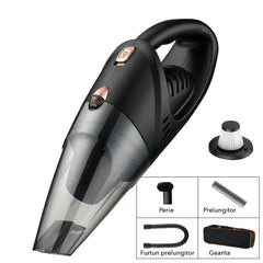 Aspirator Auto, Kadeny, pentru interiorul Automobilului, putere Turbo, alimentare DC 12 V, 42 x 14 cm, Negru