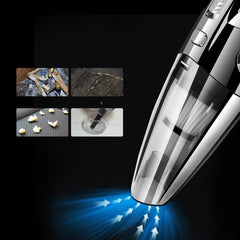 Aspirator de Mana Portabil Turbo, Kadeny, pentru Uz Caznic sau Auto, Functie de Aspirare Umeda si Uscata, Incarcare la Priza, 32.000 rot/min, Putere 120W, Aspirare cu Vid de 4 Bar, 5 Accesorii pentru Spatii Inguste, Negru