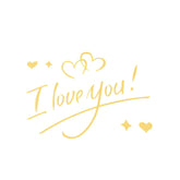 Autocolant I love You, Kaveny, Tematica Iubire, 21x29 cm, Auriu
