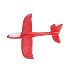 Avion Planor cu Pilot, Kaveny, Din Polistiren, Cu Lumini in Cabina Pilotului, Lungime 47 cm, Rosu