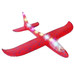 Avion Planor cu Pilot, Kaveny, Din Polistiren, Cu Lumini pe Toata Lungimea, 47 cm, Rosu
