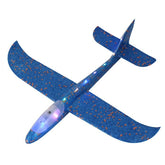 Avion Planor Kaveny, cu Lumini pe Toata Lungimea, din Poliester, 48 cm, Albastru
