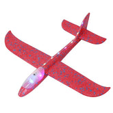 Avion Planor Kaveny, cu Lumini pe Toata Lungimea, din Poliester, 48 cm, Rosu