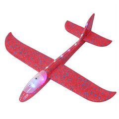 Avion Planor Kaveny, cu Lumini pe Toata Lungimea, din Poliester, 48 cm, Rosu
