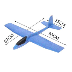 Avion Planor Kaveny, din Polistiren, Lungime 85 cm , Jucarie Recreativa, Cascadorii, Albastru