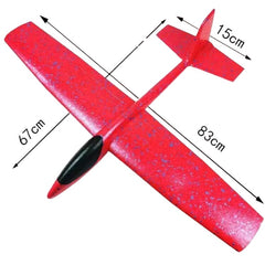 Avion Planor Kaveny, din Polistiren, Lungime 84 cm , Jucarie Recreativa, Cascadorii, Rosu