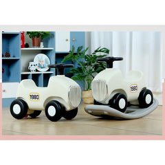 Balansoar 2 in 1 pentru copii Kaveny, masinuta detasabila, varsta peste 1 an, unghi 40 de grade, interior/exterior, volan cu sunete si lumini,