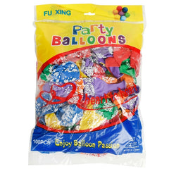 Baloane aniversare CNX, 30cm, latex, cu model, helium, diverse culori, set 100 buc