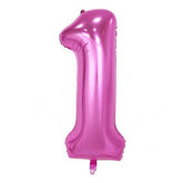 Balon din Folie Kaveny, Cifra 1, 81 cm, Pentru Aer sau Heliu, Mov
