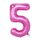 Balon din Folie Kaveny, Cifra 5, 81 cm, Pentru Aer sau Heliu, Bulk, Mov