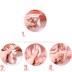 Balon din Folie Kaveny, Cifra 7, 81 cm, Pentru Aer sau Heliu, Bulk, Roz Auriu