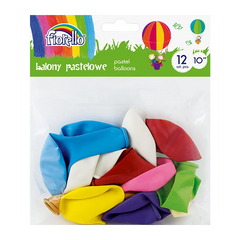Baloane aniversare Fiorello, 25.4cm, diverse culori pale, 170-2453, set 12 buc