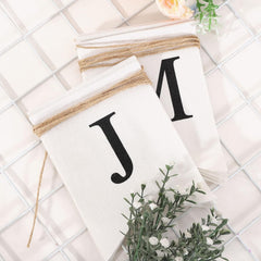 Banner Decorativ, Kaveny, Model Just Married, Tematica Nunta, Alb-Negru
