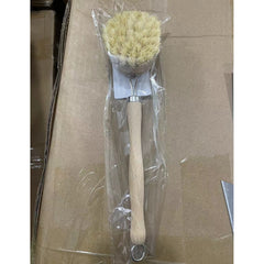 Perie de Curatat Vase si Alimente, Kadeny, din Lemn de Fag cu Coada, 24 x 5.8 cm, Perie din Sisal, Crem