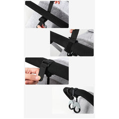 Set 2 Carlige pentru Carucior, Kaveny, din Plastic si Velcro, Sarcina Maxima 2 kg, Negru
