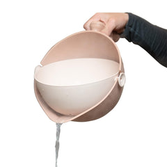 Bol cu Doua Straturi, Kadeny, pentru Fructe, Legume, cu Cos de Scurgere a Apei, 2L, din ABS+PP, 29.9 x 22.5 x 11.8 cm, Maro