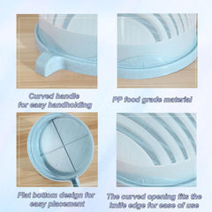 Bol Feliator pentru Salata, Kadeny, Castron Multifunctional pentru Legume si Fructe, pentru Spalat si Taiat Legumele, cu Scurgere si Tocator, Ergonomic, Protectie pentru Maini, 21x18.5x11.5 cm, Albastru