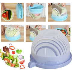 Bol Feliator pentru Salata, Kadeny, Castron Multifunctional pentru Legume si Fructe, pentru Spalat si Taiat Legumele, cu Scurgere si Tocator, Ergonomic, Protectie pentru Maini, 21x18.5x11.5 cm, Mov