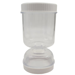 Borcan pentru Muraturi, Kadeny, cu Separator pentru Lichide, Ermetic, Termorezistent, Tip Clepsidra, 2 Furculite Incluse, ABS, Alb, 18x9x9 cm