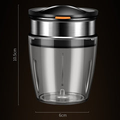 Borcan Feliator de Fructe si Legume, Kadeny, Lame in Inox Incorporate, Feliator pentru Fructe si Legume de Dimensiuni Mici si Medii, 10.5 x 6 cm, Negru