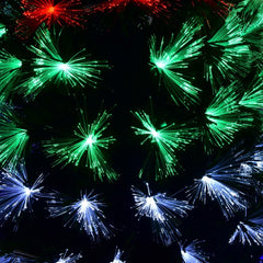 Brad Artificial de Craciun Kadeny® din Fibra Optica, 1.8 m, Multicolor cu Suport Metalic Inclus