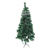 Brad artificial de Craciun tip pin nins, pentru interior/exterior, inaltime 210 cm, Kadeny, verde, suport metalic inclus