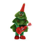 Bradut Dansator si Cantaret, Kadeny, Decoratiune de Craciun, Jucarie Interactiva, cu Chitara, cu Lumini, 25 cm Inaltime, Verde