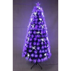 Brazi de Craciun albastri cu fibra optica si lumini albe - 180cm