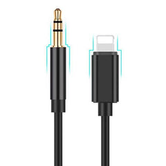 Cablu Audio adaptor Jack 3.5 mm auxiliar compatibil iPhone Kadeny, Negru