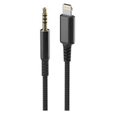 Cablu Audio adaptor Jack 3.5 mm auxiliar compatibil iPhone Kadeny, Negru
