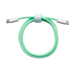 Cablu de Date Universal, Kadeny, Incarcare Rapida, Type-C to Type-C Compatibil cu Telefon sau Tableta, Cablu de Incarcare Impletit din Nailon, 1 m, Verde