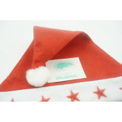 Caciulita de Mos Craciun,Kadeny, cu stele si led, rosie, marime universala, poliester