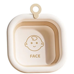 Cada Pliabila pentru Baie pentru Copii, Kadeny, Cadita pentru Bebelusi, Model Patrat pentru Fata, Maro, 30x30x3.5 cm, 3.5 L