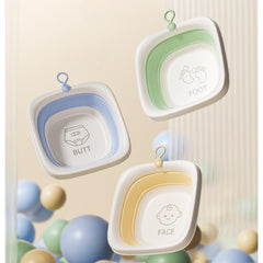 Cada Pliabila pentru Baie pentru Copii, Kadeny, Cadita pentru Bebelusi, Model Patrat pentru Fundulet, Albastru, 32x27.5x3.7 cm, 4 L