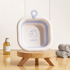 Cada Pliabila pentru Baie pentru Copii, Kadeny, Cadita pentru Bebelusi, Model Patrat pentru Picioare, Albastru, 30x30x3.5 cm, 3.5 L