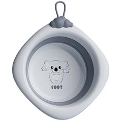 Cada Pliabila pentru Baie pentru Copii, Kadeny, Cadita pentru Bebelusi, Model Romb pentru Picioare Koala, Gri, 30x30x3.5 cm, 4L