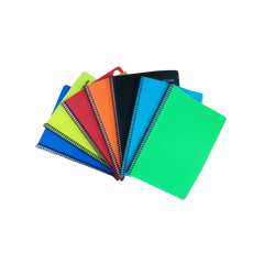 Caiet cu spirala A4 Mynote Flex Neon, 100 file, dictando, colturi rotunjite, coperta plastic, diverse culori, MFXNE-A4100-C