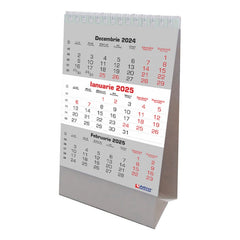 Calendar triptic de birou ARHI de lux, 13.5x22cm, 12 pagini, cu spira, coala 170g/mp
