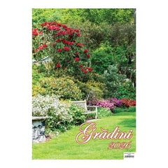 Calendar de perete Crist, 32.5x48cm, 13 file, imagini gradini, cu spira metalica