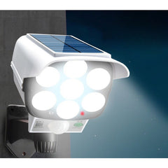 Camera de supraveghere falsa, incarcare solara, 77 LED-uri, senzor de miscare, Kaveny