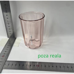 Cana de Apa pentru Clatit, Kadeny, pentru Periuta de Dinti, 200 ml, 10.4 x 7.3 cm, Roz Transparent