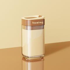 Cana Multifunctionala pentru Voiaj, Kadeny, cu Functii de Depozitare si Suport Articole Igiena Dentara, 13 x 6.8 x 6 cm, Maro deschis