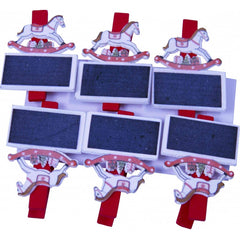 Accesorii creatie - lemn - carlig cal, colorat, 3.5cm, set 6 buc, Colorarte