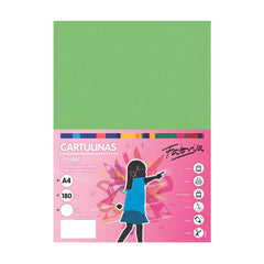 Carton colorat A4 Fabrisa 15482, 180g/mp, verde pastel, top 100 coli