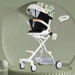 Carucior Sport Kaveny 3in1, 6-36 Luni, Reversibil, Pliabil, Tavita pentru Masa, Pozitie de Somn, Centura de Siguranta, Roti 360, Suport Pahar, Copertina pentru Soare, 32x63x95cm, Verde Model Jungla