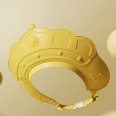 Casca de Dus, Kadeny, Previne Scurgerea Apei si Samponului pe Fata, 0-12 Ani, Ajustabila, din TPE+PP, 20 x 23 cm, Model Coroana, Galben