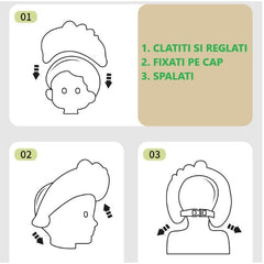 Casca de Dus, Kadeny, Previne Scurgerea Apei si Samponului pe Fata, 0-12 Ani, Ajustabila, din TPE+PP, 20 x 23 cm, Model Coroana, Galben