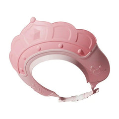 Casca de Dus, Kadeny, Previne Scurgerea Apei si Samponului pe Fata, 0-12 Ani, Ajustabila, din TPE+PP, 20 x 23 cm, Model Coroana, Roz