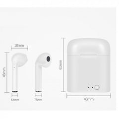 Casti Wireless Bluetooth I7s Earbuds Alb