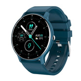 Ceas smartwatch si bratara fitness Kaveny ZL02D, oxigen, ritm cardiac, pedometru, notificari, IP67, Compatibil cu Android/iOS, vibratii, multi sport, Albastru inchis
